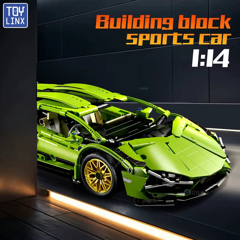 Toylinx Technical Building Blocks Racing Sport Car Speed Vehicle Model City Mechanical Super Bricks Puzzle Toys Adult Gift